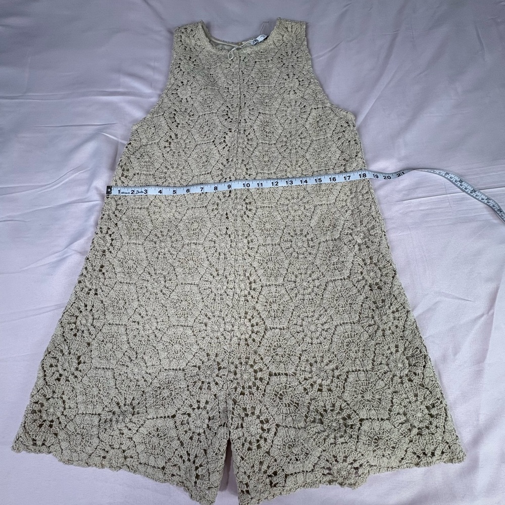 Zara Beige Textured Lace Blouse - Picture 5 of 9